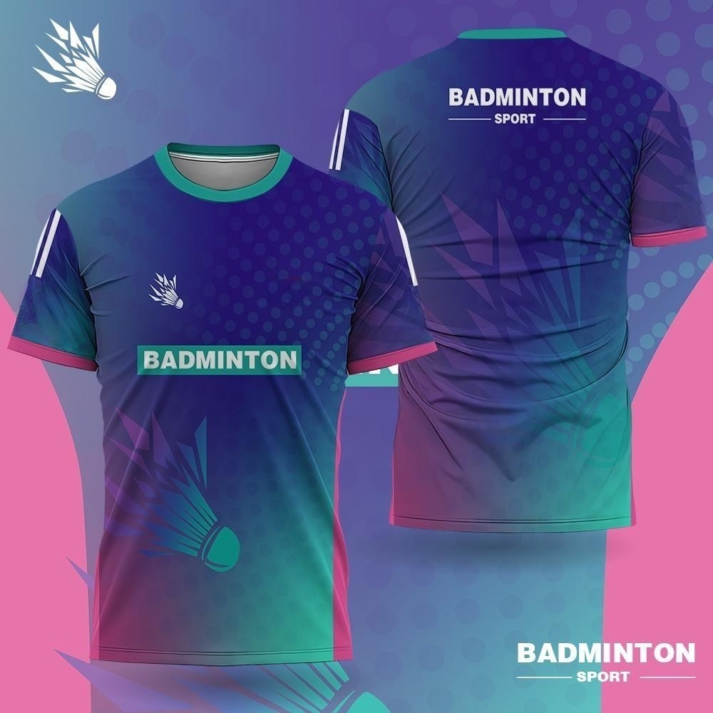 Badminton Outfit - 남성 배드민턴 의류 그라데이션 3D 프린트