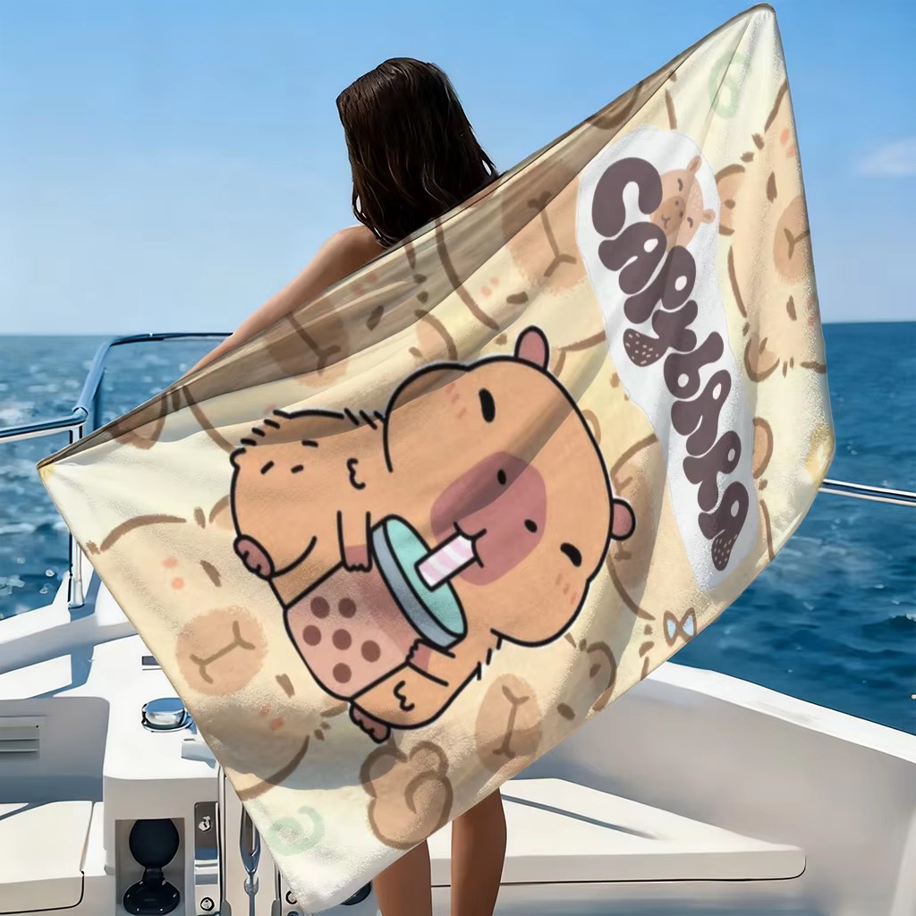 빠른 건조 카피바라 만화 비치 타월 소형~대형 타월 ( - Towel Small Sport 리뷰 및 가격