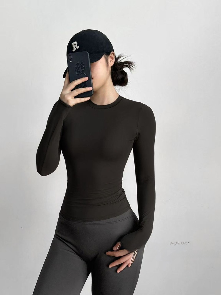 슬림핏 긴팔 요가 피트니스 티셔츠 속건성 경량 걸스 트 - T Shirt Dry Fit 리뷰 및 가격
